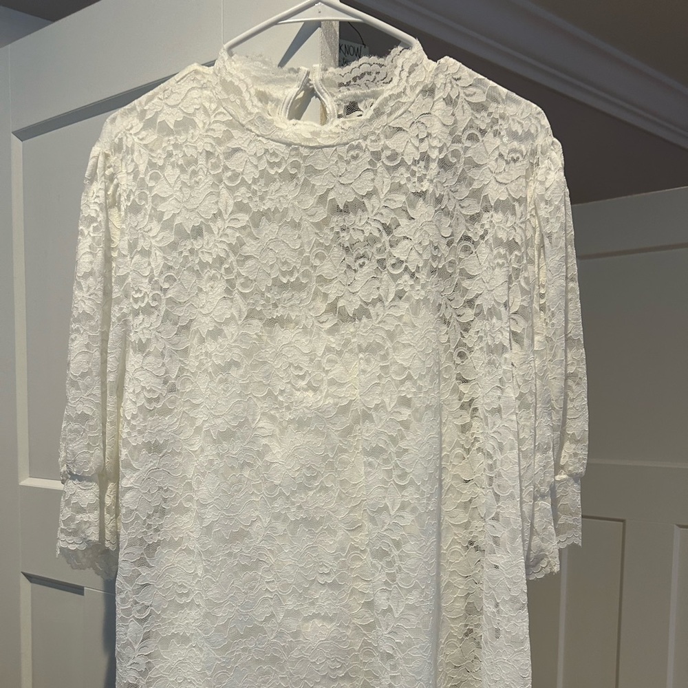Elegant White Lace Blouse